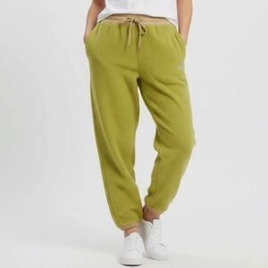 Allbirds green and tan fleece jogger pants